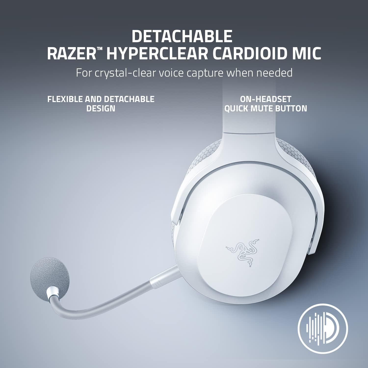 Razer Barracuda X 7.1 Chroma Lightweight RGB Wireless Gaming Headset - White Razer Barracuda X 7.1 Chroma Lightweight RGB Wireless Gaming Headset - White